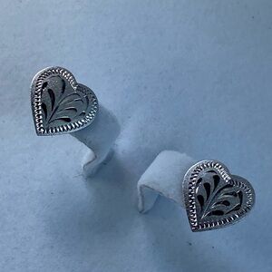 Heart Shaped Sterling Silver Earrings